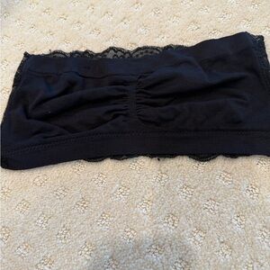 Free Press Black Lace Bandeau Strapless Bralette | Size S/M